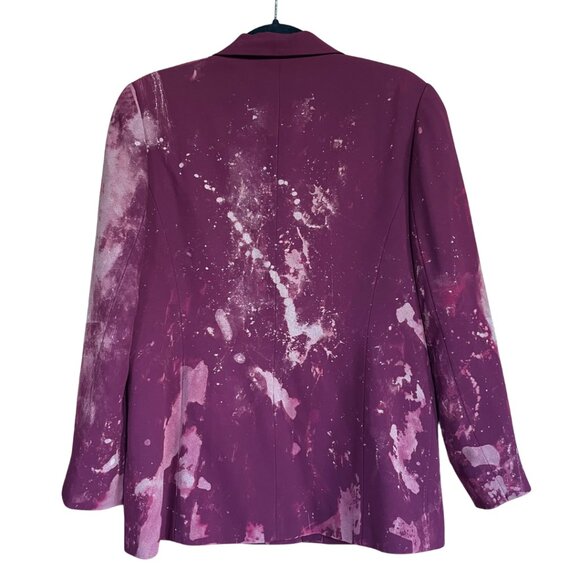 Talbots Petites Maroon DIY tie dyed Pant Suit Size 10 - Picture 3 of 9